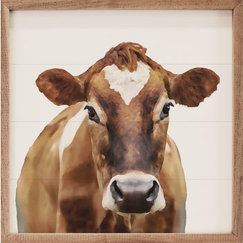 Watercolor Brown Cow